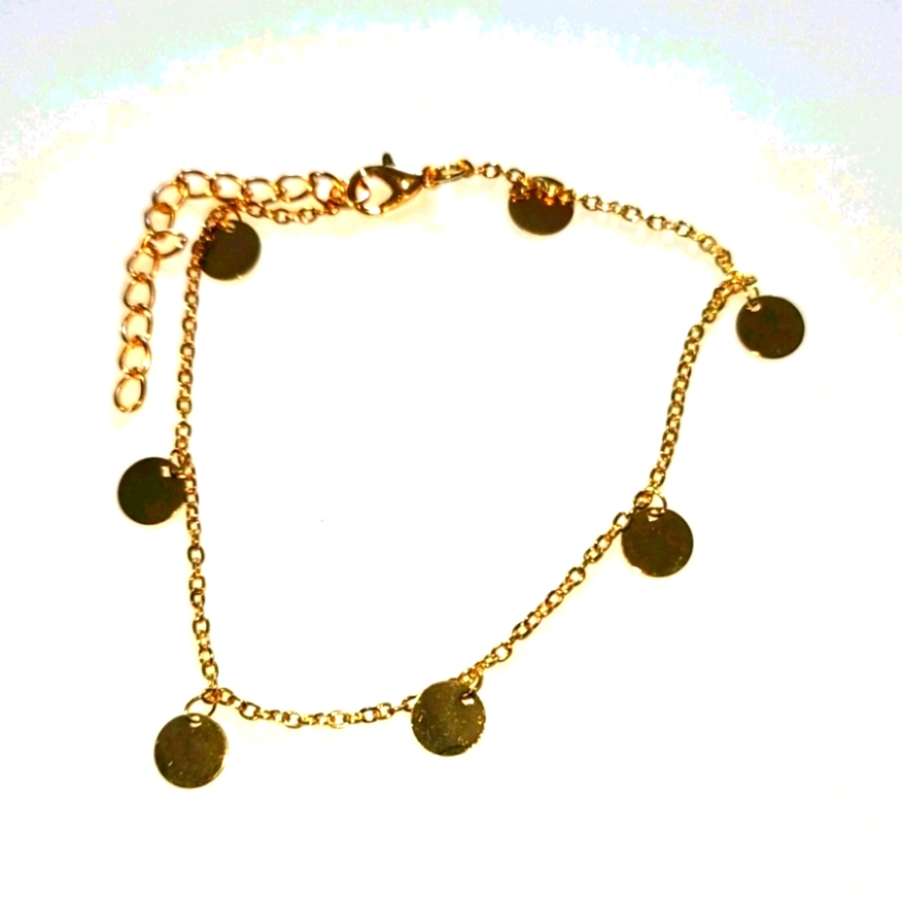 Vintage Gold Dangling Circles Anklet/Bracelet